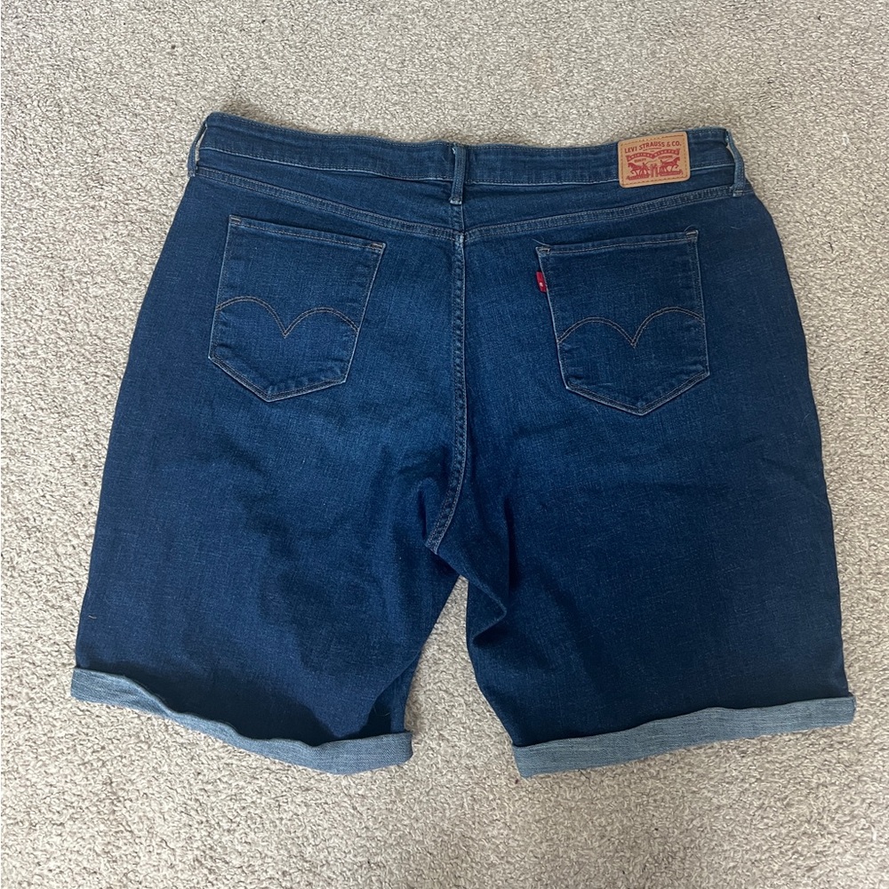 Levi’s Women’s Basic Indigo Denim Cuffed Shorts, … - image 2